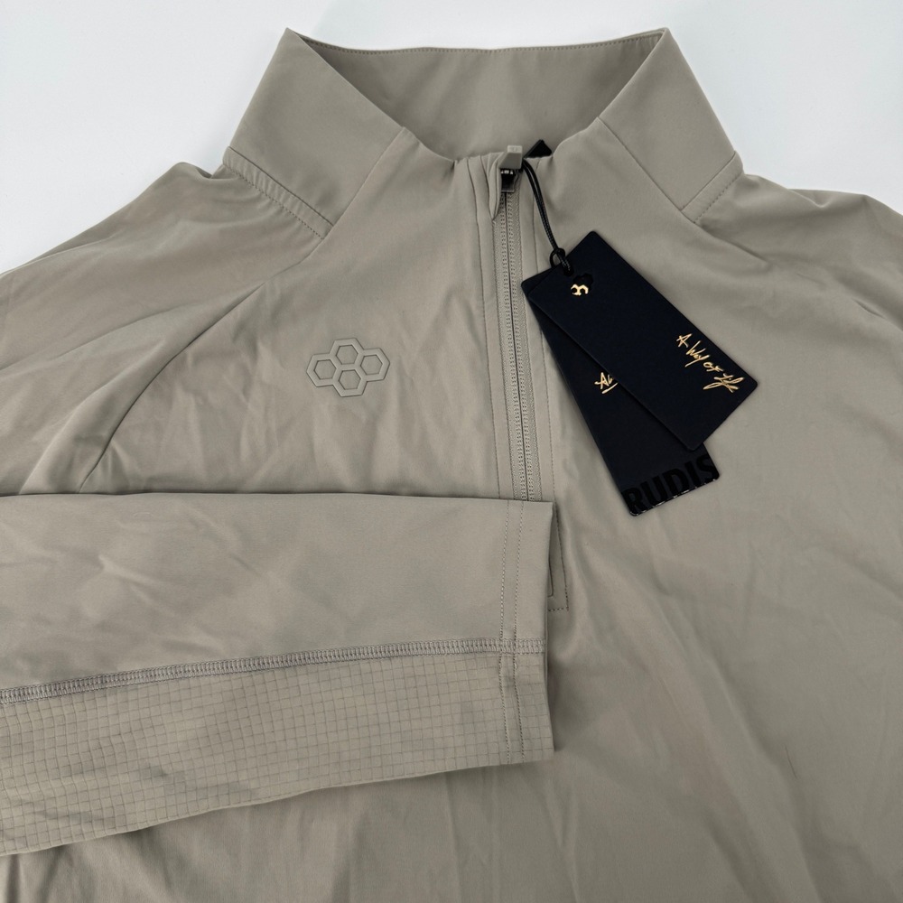 NEW Rudis Go-To 1/4 Zip Pullover Medium Roger Tan Performance Wrestling Shirt
